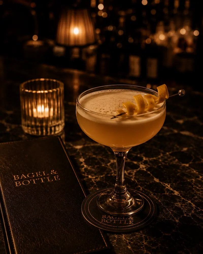A cocktail by candlelight